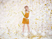 Picture of CONFETTI CANNON WITH HEARTS GOLD 60CM